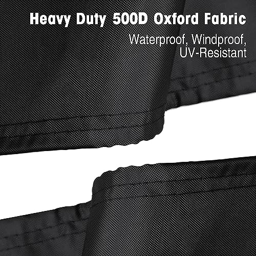 Raweao 2 Seater Garden Bench Cover Waterproof, Weatherproof Patio Bench Seat Cover Outdoor, 500D Oxford Heavy Duty Garden Loveseat Cover for Sofa