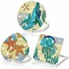 UPINS Diamond Painting Mirror, 3 Pcs Diamond Art Compact Mirror Folding Diamond Dots Mirror Protable Magnifying Mirror Pocket Makeup Mirror Diamo