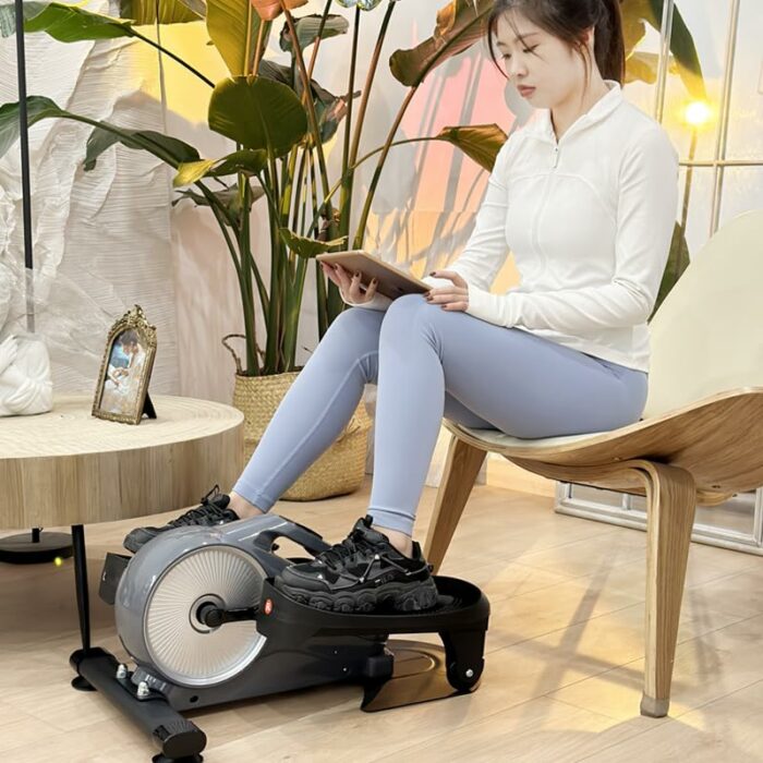 Mini Exercise Bike Portable Peddler, Under Desk Elliptical, Stepper Machine for Home Office Workout