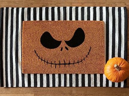 Jack Skellington Doormat - Nightmare Before Christmas - Funny Doormat - Halloween Non Slip Floor Mat for Home Bathroom Kitchen Entrance 18 x 30 i