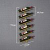 KEppd Wine Rack Wall Mounted - Wall-Mounted Wine Rack | 2/4/6/8/10/12 Bottles | Metal Wine Rack | Elegant Kitchen, Restaurant, Bar or Wine Cellar