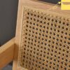 JJZXD Rattan Weaving Dining Chair Backrest Stool Living Room Chair Home Furniture Soft Surface Seat Package (Color : Argento, Size : Light Grey)