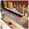 Stylish Simplicity Down Wine Glass Holder Simple Metal Iron Stylish Simplicity Goblet Holder Wine Glass Holder Kitchen Cutlery Bottle Holder Adju