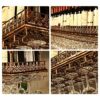 Ceiling Wine Rack Vintage Wrought Iron Metal Home Multi-Function Living Room Display Wine Rack Glass Wine Cup Bracket - Restaurant Kitchen Bar Ad