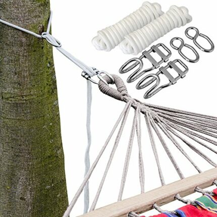 AMANKA XXL Fastening for Hammock on Trees Binding Rope 6 m Weight Bearing Capacity 160 Kg Complete Kit