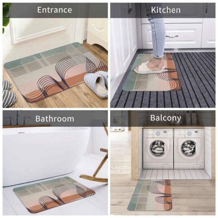 JJZXD Patterns Polyester Doormat Rug Carpet Mat Footpad Non-slip Sand Scraping Entrance Kitchen (Color : D, Size : 60x90cm)