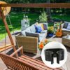 Yangfei 12 Pieces Garden Furniture Clips, Non-slip Patio Furniture Clips Black Alignment Clips Outdoor Patio Fasteners Sectional Connector for Ra