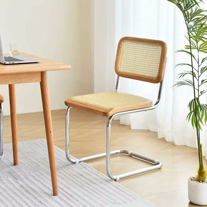 WALNUT Outdoor Kitchen Dining Chairs Office Ergonomic Designer Chair PU Leather Party Furniture