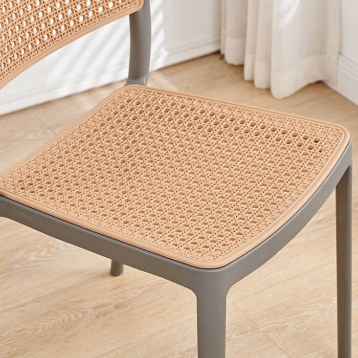 JJZXD Dining Chairs Comfortable Minimalist Adults Relaxing Chair Plastic Waiting Backrest Furniture (Color : 3-pack, Size : Light Grey)
