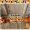 3 Pcs Halloween Gnome Welcome Mats Christmas Doormat Thanksgiving Gnome Welcome Door Mats Decorative Gnome Mat Entrance Mat Non Slip Washable Ind