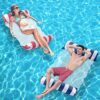 ZHAOMIMI 2-Pack Swimming Pool Float Hammock with Bonus Air Pump, Multi-Purpose Inflatable Hammock Pool Hammock (Saddle, Lounge Chair, Drifter) Wa