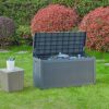 YITAHOME 380L Garden Storage Box, Large Waterproof Outdoor Storage Box with Lid, Lockable Patio Deck Boxes for Garden Tools Pillows Pool Supplies