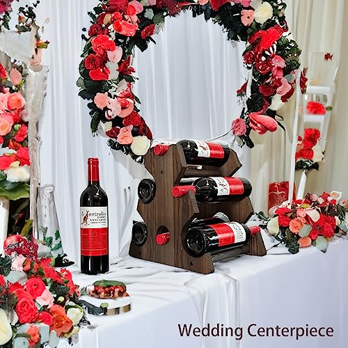 Wine Rack Countertop Wine Bottle Holder, Wine Racks Tabletop Free Standing Wine Bottle Storage Rack for Home Kitchen Dining Room Bar Decor, Luxur