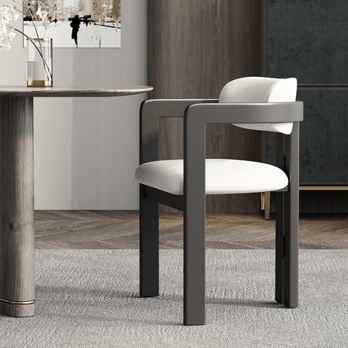 WALNUT Dining Chairs Wood Design Comfortable Upholstered Waiting Chair Ergonomic Adults Dining Table Furniture
