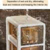 OPSREY Small Bathroom Storage Corner Floor Cabinet, Narrow Rolling Bathroom Cabinet for Small Spaces with Drawers Wheels