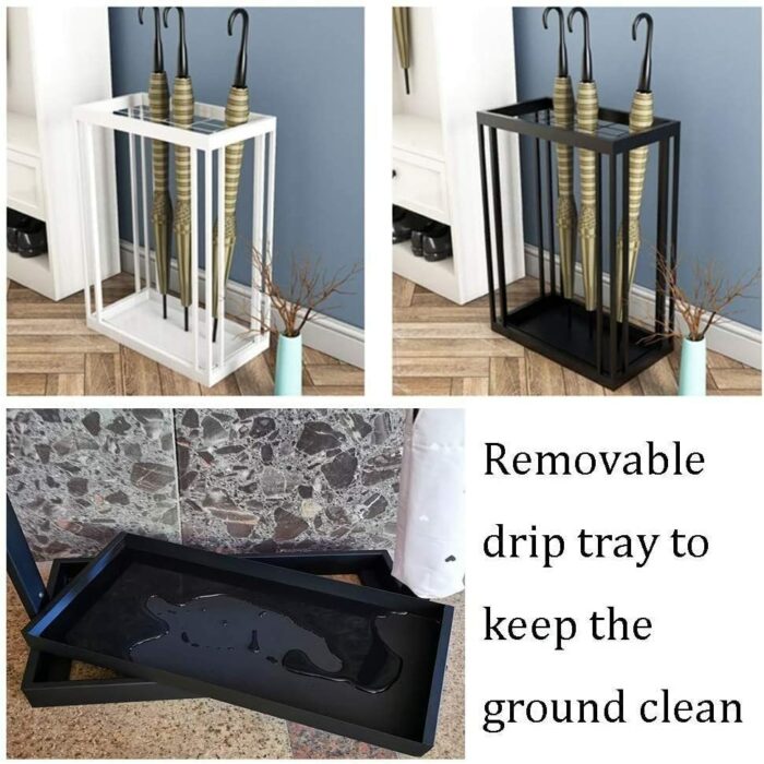 AANAN Umbrella Stands,Umbrella Holder Modern Large Capacity Umbrella Stand with Removable Drip Tray Iron Umbrella Holder Rack for Home Hotel Busi