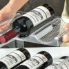 Rehomy Clear Stackable Plastic Refrigerator Rack Water Bottle Holder Storage Organizer for Champagne Water Bottles