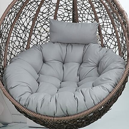 Gettop Egg Chair Cushion | Thicken Round Hanging Hammock Chair Cushion | Washable Chair Cushions Only | Outdoor Cushion Replacement for Hanging E