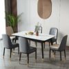 WALNUT Dining Chair Leather Leisure Chair Backrest Stool Home Furniture Versatile Dining Chair Armrest