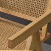 JJZXD Rattan Weaving Dining Chair Backrest Stool Living Room Chair Home Furniture Soft Surface Seat Package (Color : Argento, Size : Light Grey)