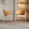 WALNUT Comfortable Dinning Chair Designer Metal Office Bedroom Dining Chairs Kitchen Ornaments