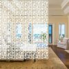 YIZUNNU 12Pcs/Set White Hanging Room Divider Panel, Wooden Room Divider Screens, DIY Home Partition Decor 29x29cm