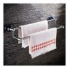 HIGOH Towel Rack Towel Bar Wall-Mounted Towel Bar, Stainless Steel Towel Rack Bathroom Towel Holders, Double Rails Bath Storage Shelf Bathroom Ac