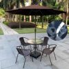 2 Pieces Umbrella Hole Ring Plug Plastic Ring Plug Cover for Glass Outdoors Patio Table,Garden Shop Deck Yard (White)