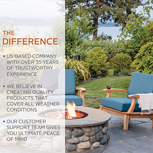 Classic Accessories Ravenna Water-Resistant Patio Chaise Cushion, 80 x 26 x 3 Inch, Spice