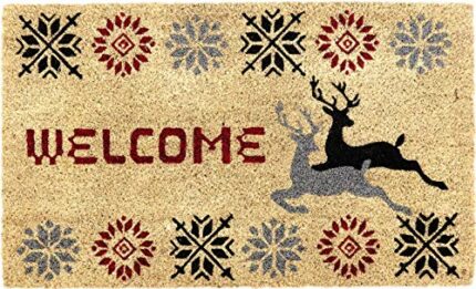 Coco&Coir Door Mat | Non-Slip | Thick Coir | Premium Quality | Rubber Backed | Eco-Friendly | Indoor | Outdoor | Heavy Duty | Christmas Theme | X