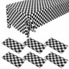 ZeriTlolen 3 Pack 108" X 54" Red Checkered Premium Disposable Plastic Tablecloth for 8ft Long Rectangle Tables, Waterproof Table Covers for Birth