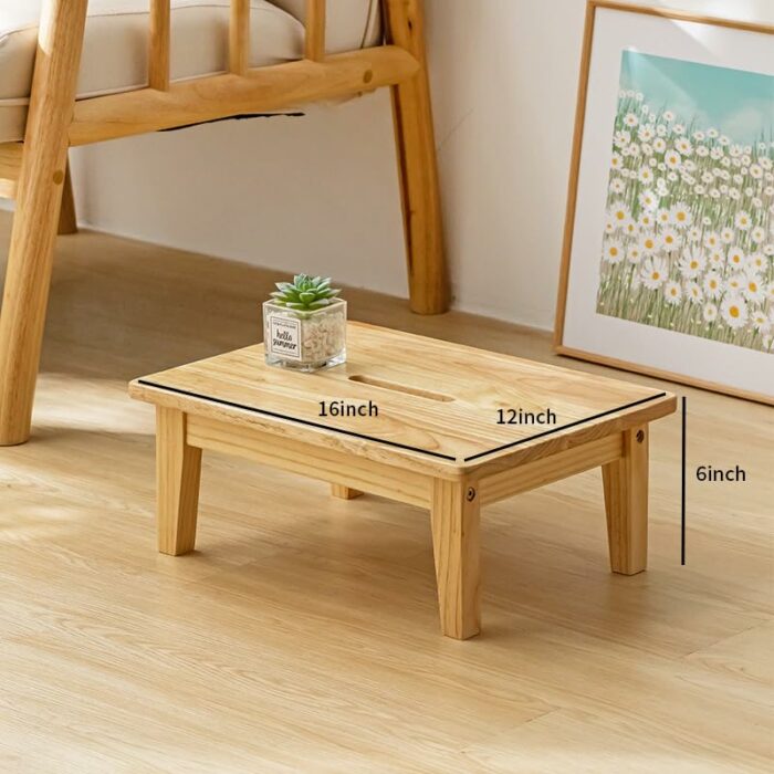 kailebao Foot Fest Stools Wood Ottomans for Sofa Small Foot Stool Living Room Ottoman Foot Fest for Bedroom Wood Potty Stool Wooden