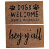 AIJUZIJIE Carpet Welcome Mat Funny Letter Entryway Doormat Non Slip Floor Rug Decor For Front Door Style2