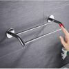 Bathroom Wall Rack, Stainless Steel Towel Rack, No Punch, Bathroom Double Towel Bar, Kitchen Bathroom Rack/32Cm