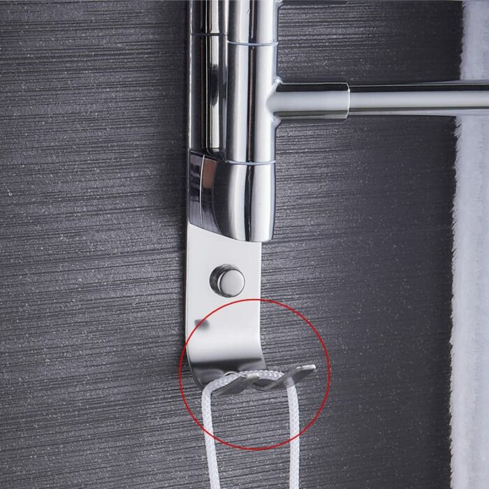Swivel Towel Rail Wall Mounted Chrome Stainless Steel Towel Rack Holder with 4 Swivel Bars 180° Rotation Swing Towel Holder for Kitchen, Bathroom