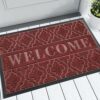 Yimobra Welcome Door Mat, Heavy Duty Durable Front Door Mat for Home Entrance, Garage and Garden Outside Entryway Floor Mat, Non Slip, Fade Resis