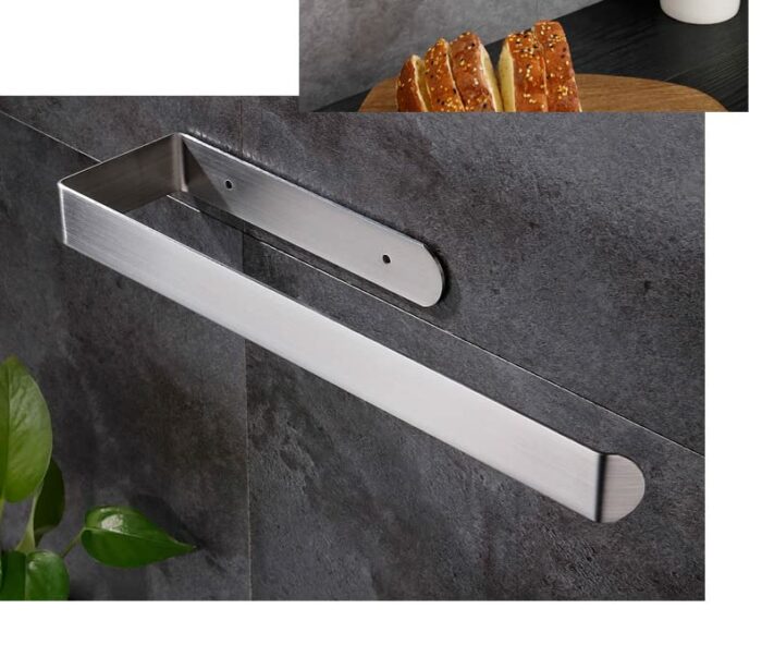 YUET Towel Rail Hand Towel Ring Holder Bar,Strong Self Adhesive Stick on Wall,Or Wall Mounted,Bathroom Holders Rod For Bathrooms Kitchen Dish Clo