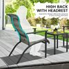 COSTWAY 3 Piece Rattan Furniture Set, Sectional Patio Bistro Set with 2 Armchairs and Coffee Table, Outdoor Wicker Weave Conversation Table Chair