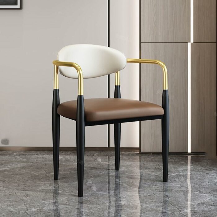 LUKEO Dining Chairs Armrest Backrest Adults Chair Ergonomic Soft Kitchen Furniture Decoration Chair (Color : D, Size : Light Grey)