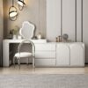 CZDYUF Dressing Table Bedroom Storage Storage Cabinet Vanity Table Corner Retractable Wood Vanity
