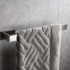 Towel Rails Stainless Steel Wall-Mounted Towel Rack For Kitchen Perforated Towel Ring For Bathroom 35CM(Color:Brush)