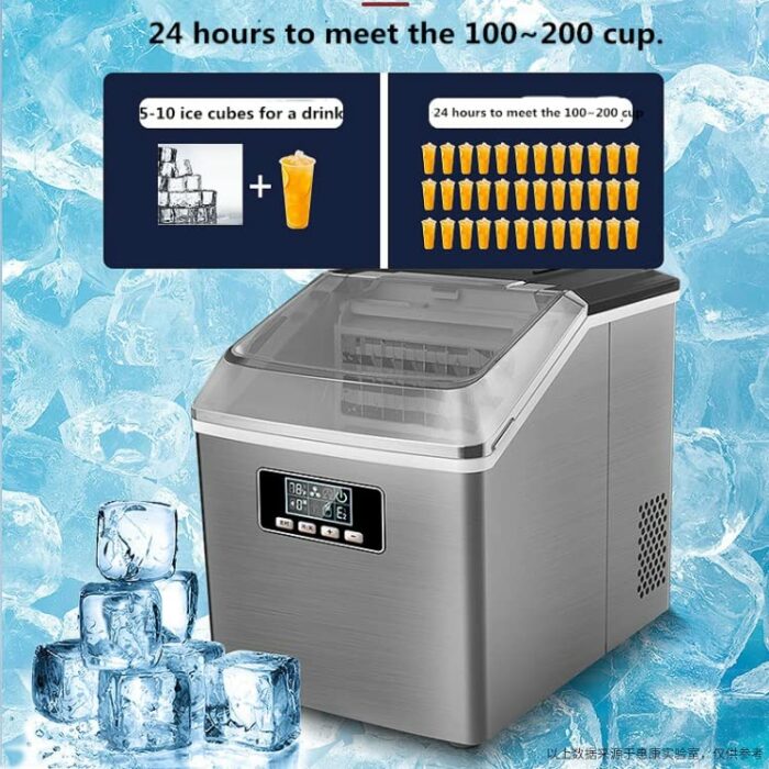 DINGZZ Maker 25kg Commercial Milk Tea Shop Small Home Bar Making Machine Quick Ice Maker