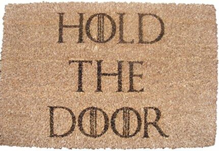 FastCraft HOLD THE DOOR GAME OF THRONES INSPIRED DOOR MAT 60x40 cm COIR DOORMAT INDOOR FLOOR WINTER ENTRANCE RUG NOVELTY PRESENT HOUSE WARMING GI