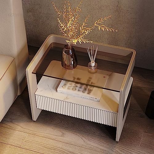 Leather Cloakroom Drawer Nightstands Creative Household Furniture Bedside Tables Simple Modern Study Smart Storage Cabinets