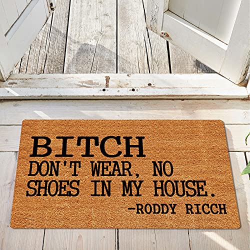 Don't Wear, No Shoes in My House Funny Doormat Custom Home Living Decor Housewares Rugs and Mats State Indoor Gift Ideas Washable Fabric Top 23.6