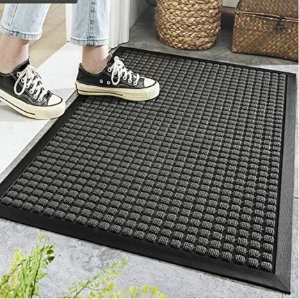 Door Mats Outdoor Indoor Doormat 30"x18"- Front Door Mats Outdoor Welcome Mat Heavy Duty Durable Natural Rubber Rug Mats for Entryway Patio Busy