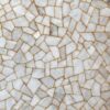 Gifts And Artefacts 42 x 42 Inches White Quartz Stone Epoxy Art Dining Table Top with Golden Foil Square Shape Kitchen Table for Home Decor