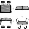 TIYASTUN Camping Table Small Folding Table Small Picnic Table Foldable Table BBQ Table Adjustable Height Table Mesh