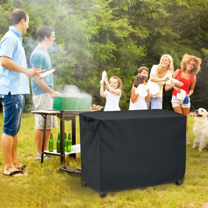 Hoedia 52 Inch Outdoor Prep Table Cover for Keter Unity XL Portable Table, Waterproof BBQ Prep Table Cover and Dustproof Bar Cart Cover UV Resist