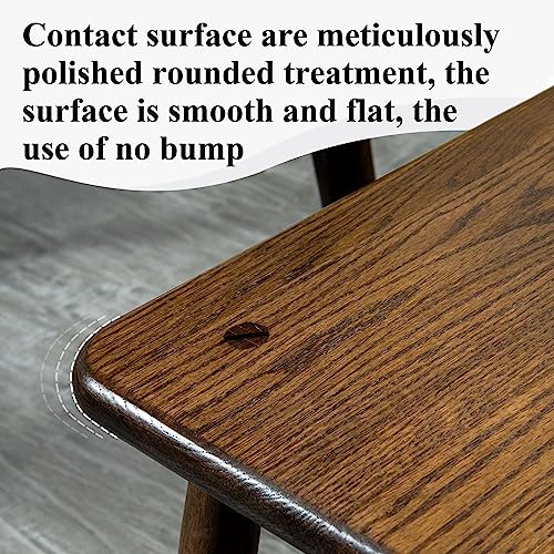 Cttasty Wood Stool, Set of 2 Wood Small Side Table, Wood Plant Stool, Wood Bar Stools, Wood Vanity Stool, Sofa End Table, 15.75" L*11.81" W*18.11